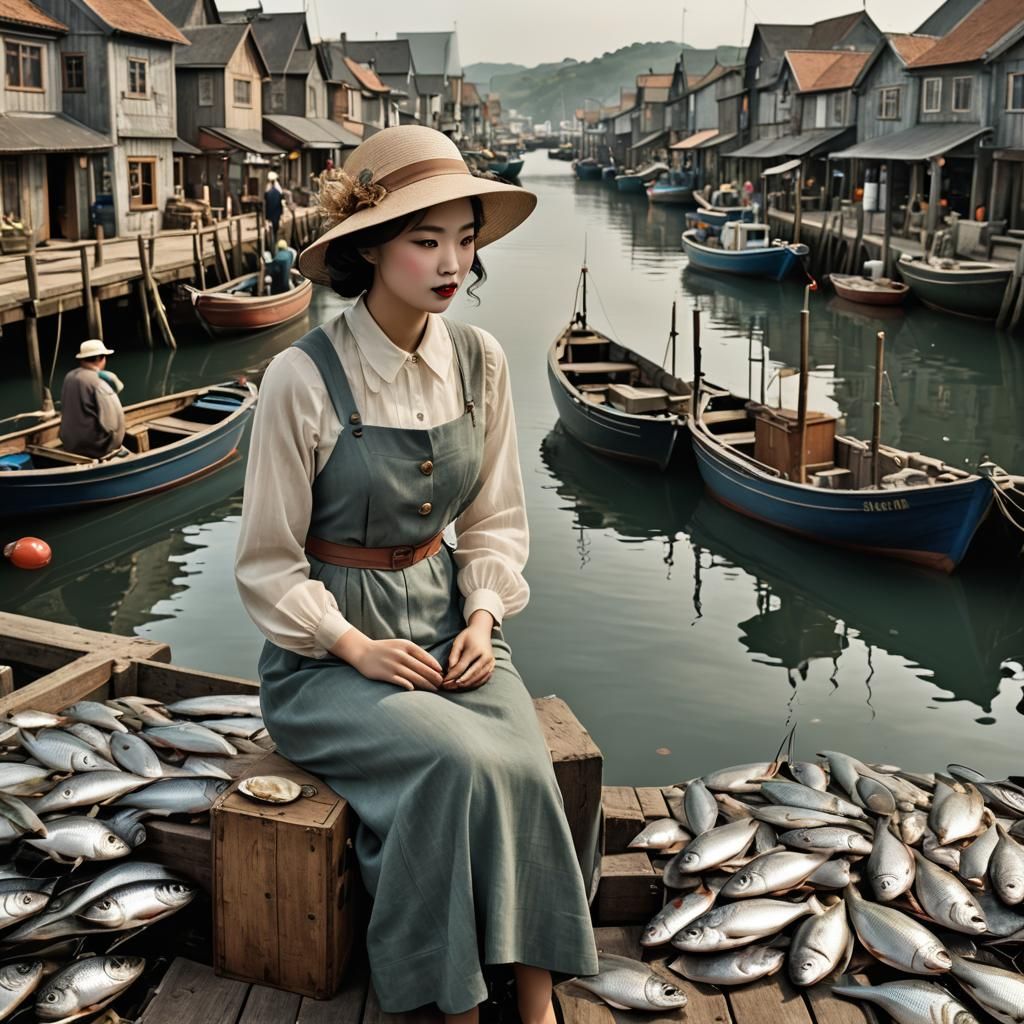 Chic Fish Hybrid in 1920s Fishing Village