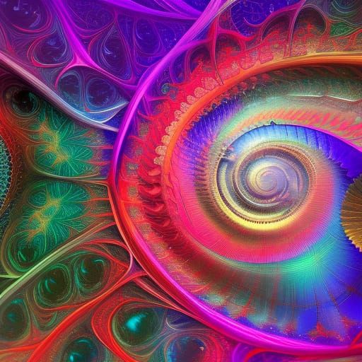 Fractal Oneness: Hyperrealistic Splash Art Concept