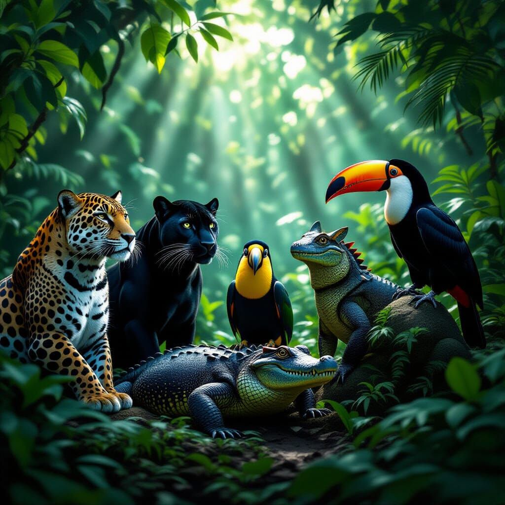 Primordial Guardians Awaken in Lush Jungle Canopy