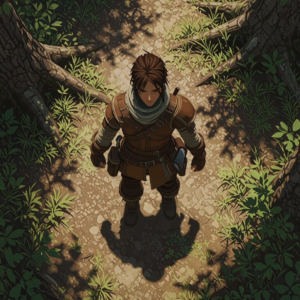 Forest Game Character in Realistic Style