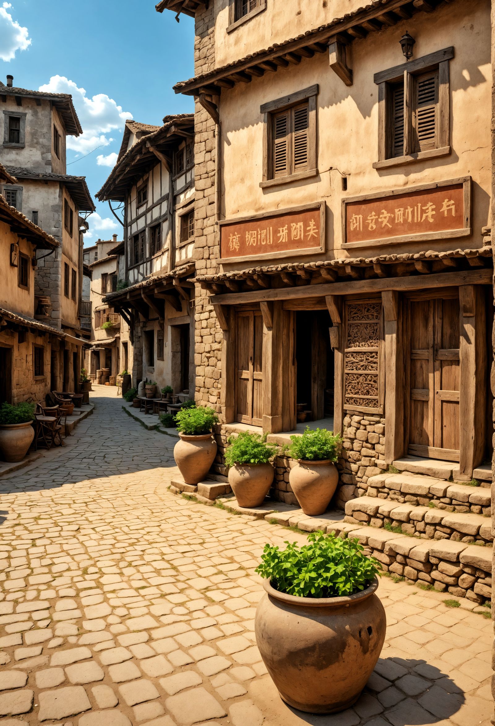 Hyperrealistic Ancient City Village in High Definition