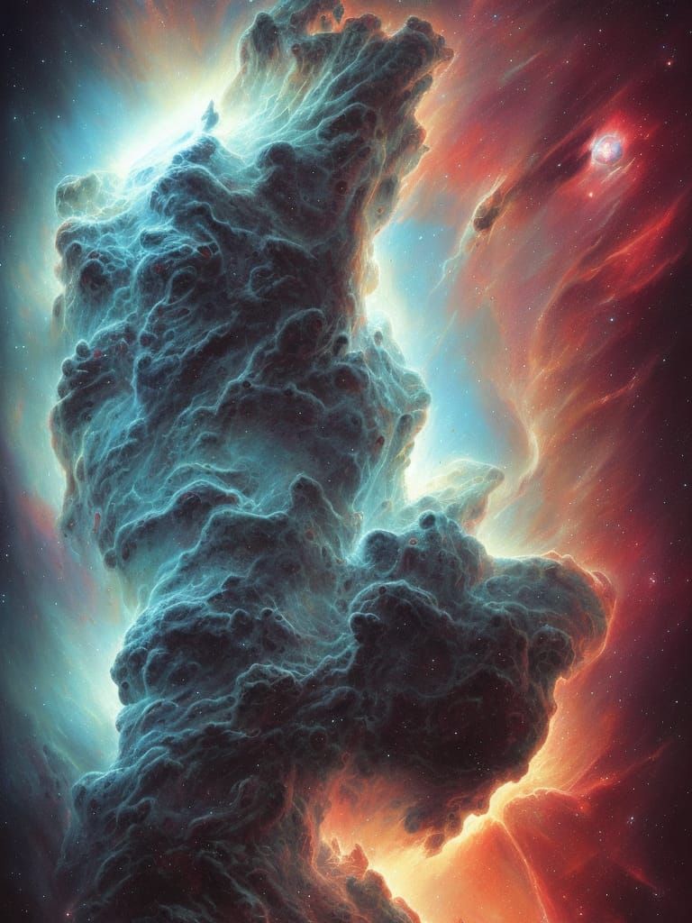 Cosmic Pillar of Creation Nebula in Space