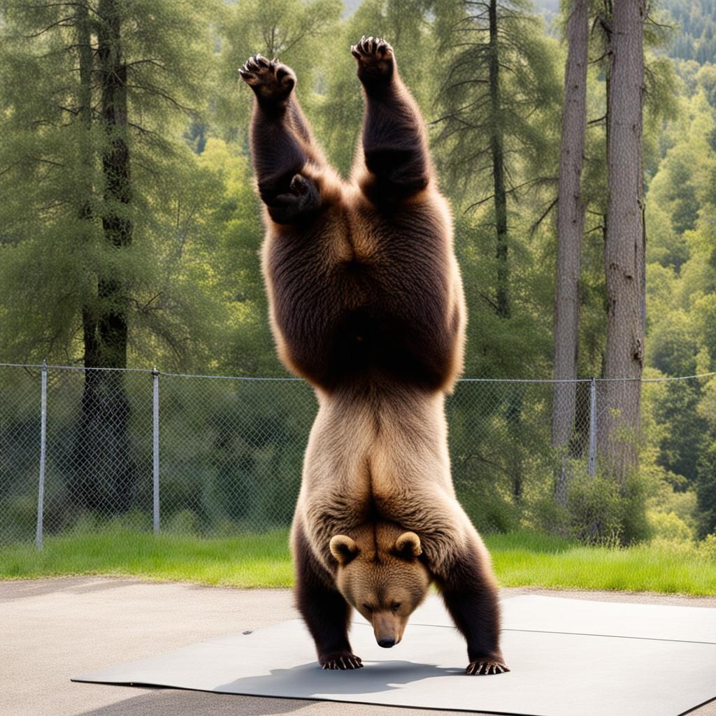 Bear Balances in Handstand