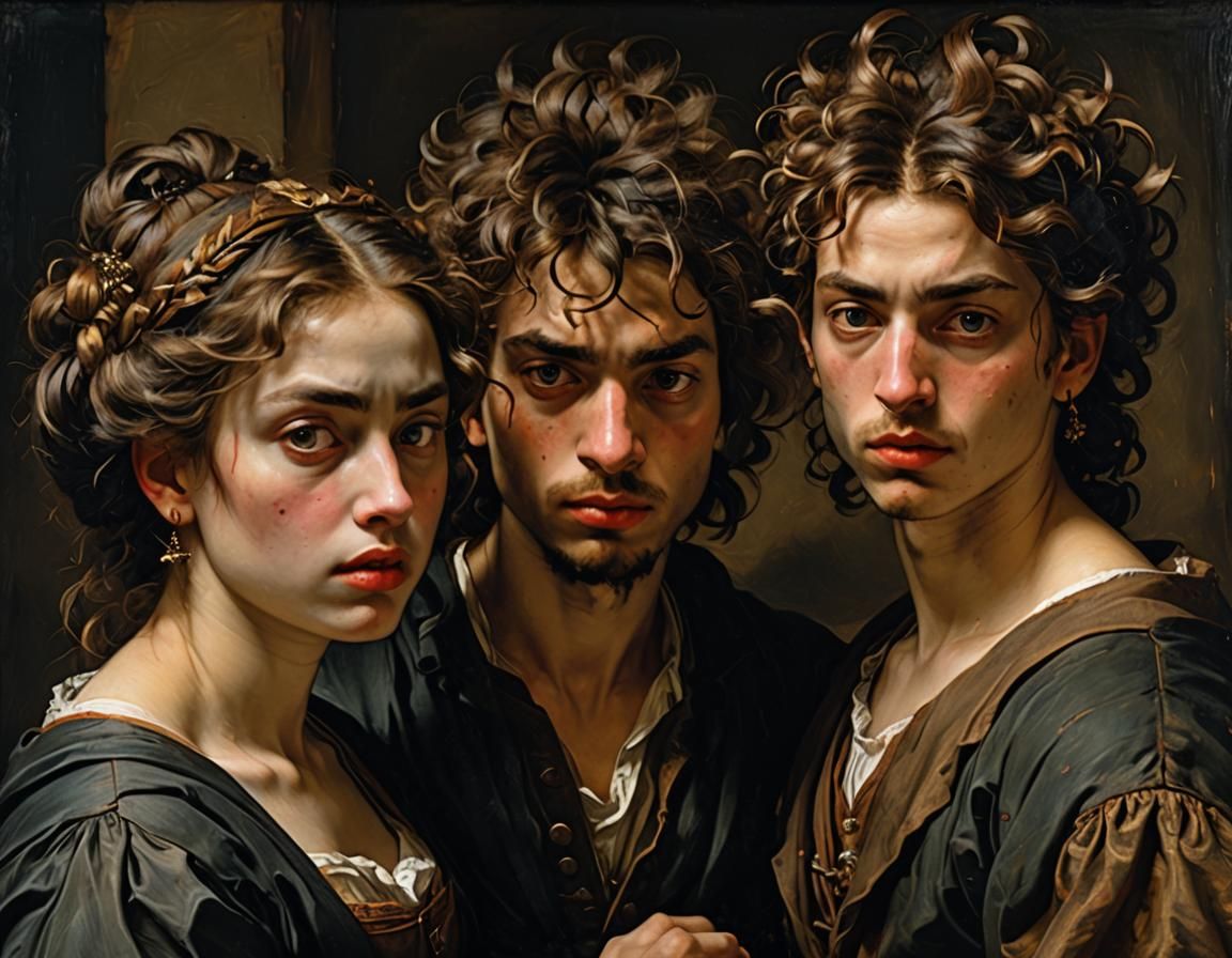 Passionate Faces with Dramatic Lighting