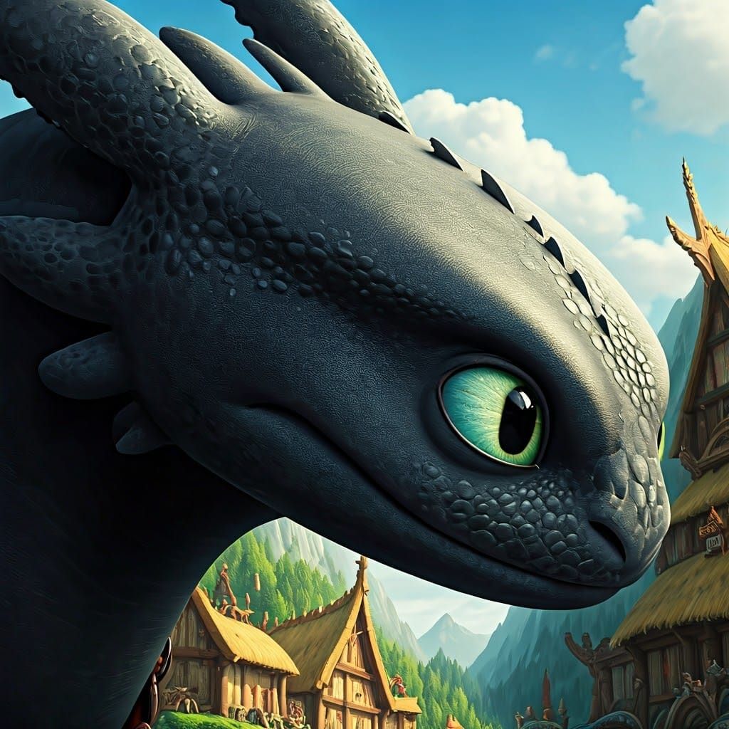 Toothless and Hiccup;