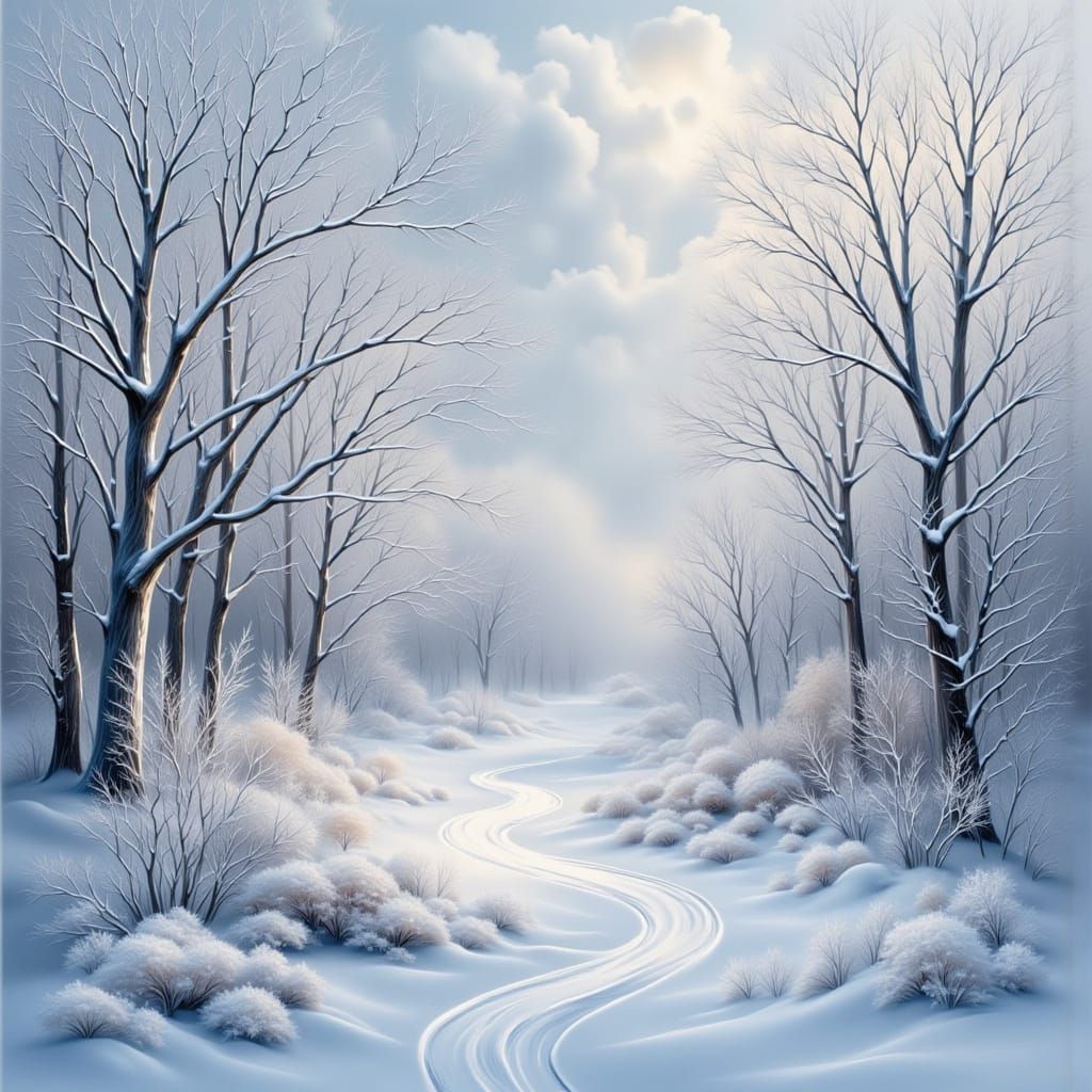 Surreal Winter Landscape Sculpted from Glass