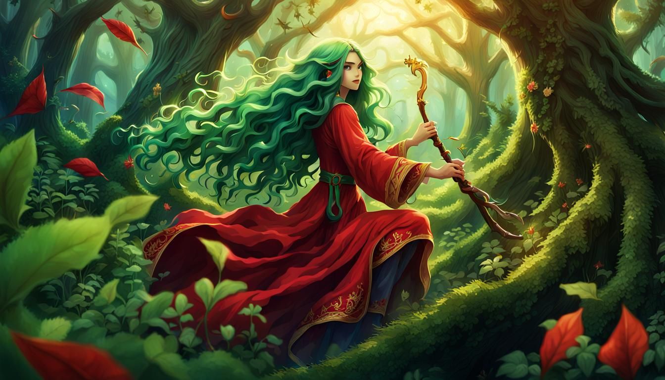 Wizard Casting Spells in Perfect World Environment