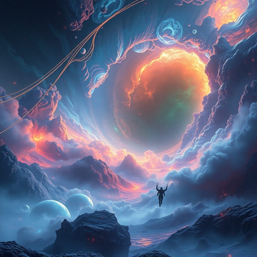 Surreal Light and Darkness Dreamscape in 8k