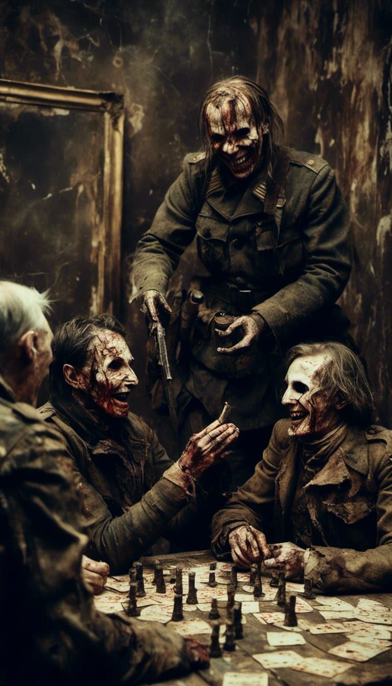 Macabre Soldiers Play Risk