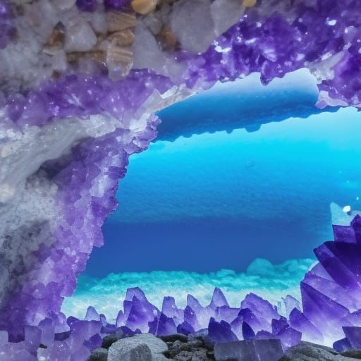 Radiant Amethyst Cavern with Crystalline Formations