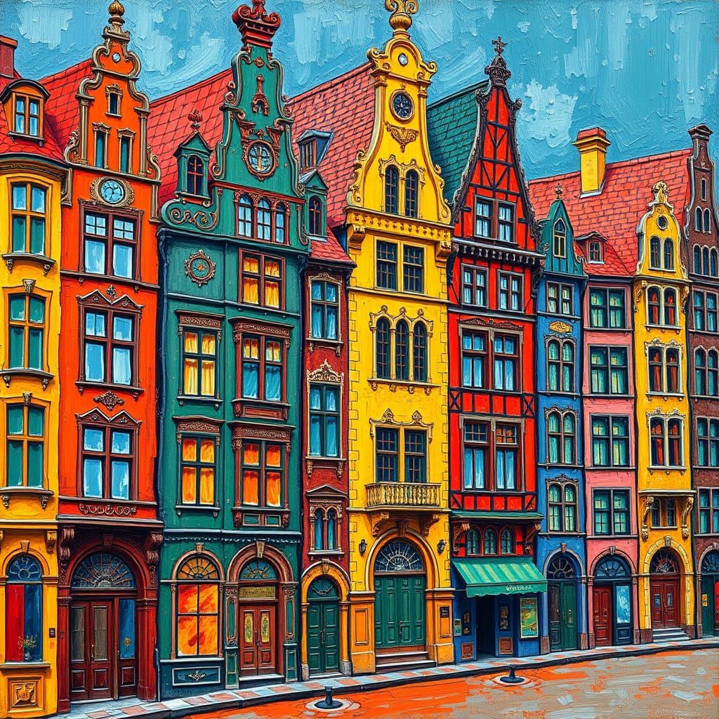 Resplendent Buildings in Neo-Impressionistic Style