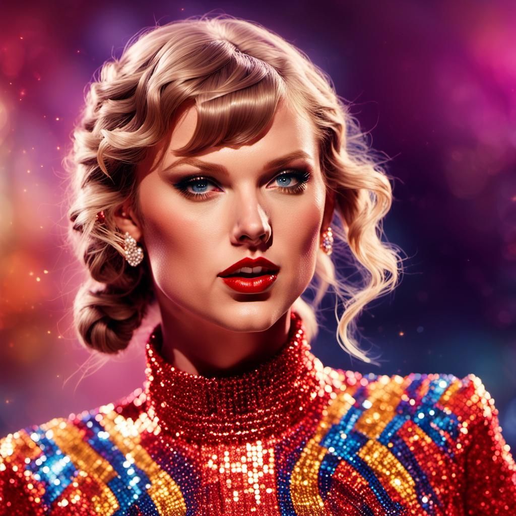 Taylor Swift Eras Tour Portrait in Digital Art