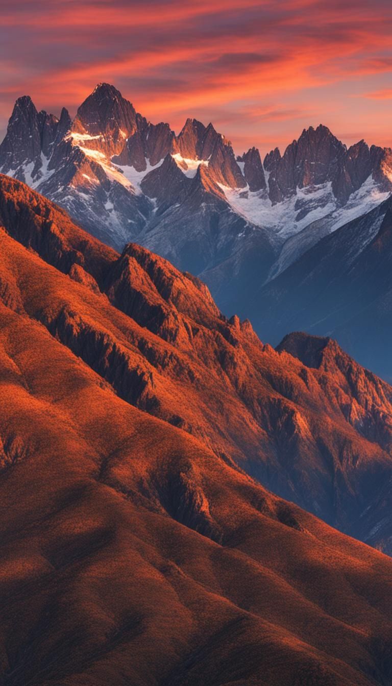 Mountains at Sunset: A Stunning Landscape
