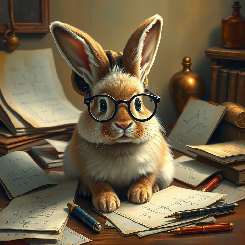 A Pensive Rabbit Ponders Physics and Light