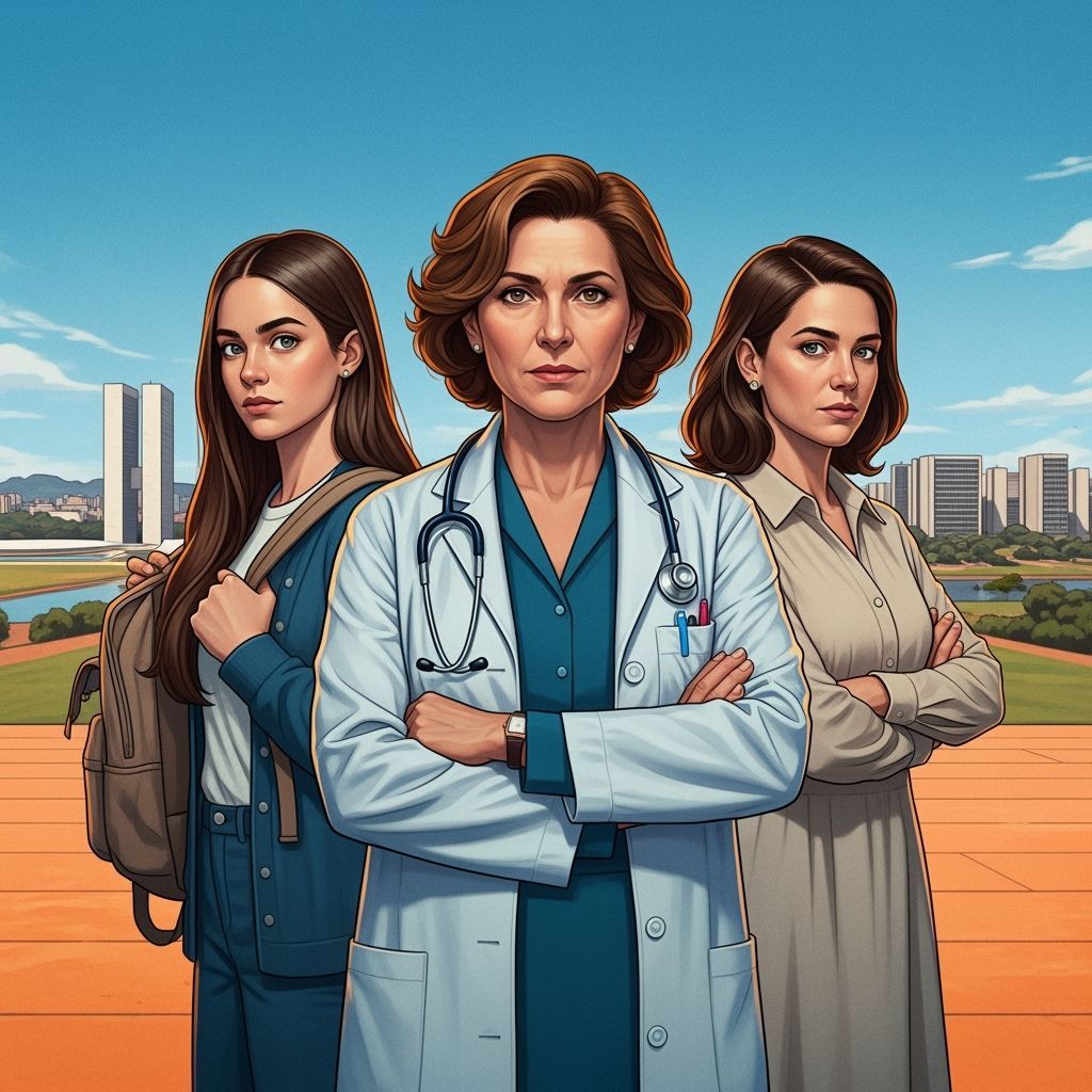 Three Women in Brasilia: Dystopian Book Cover Art