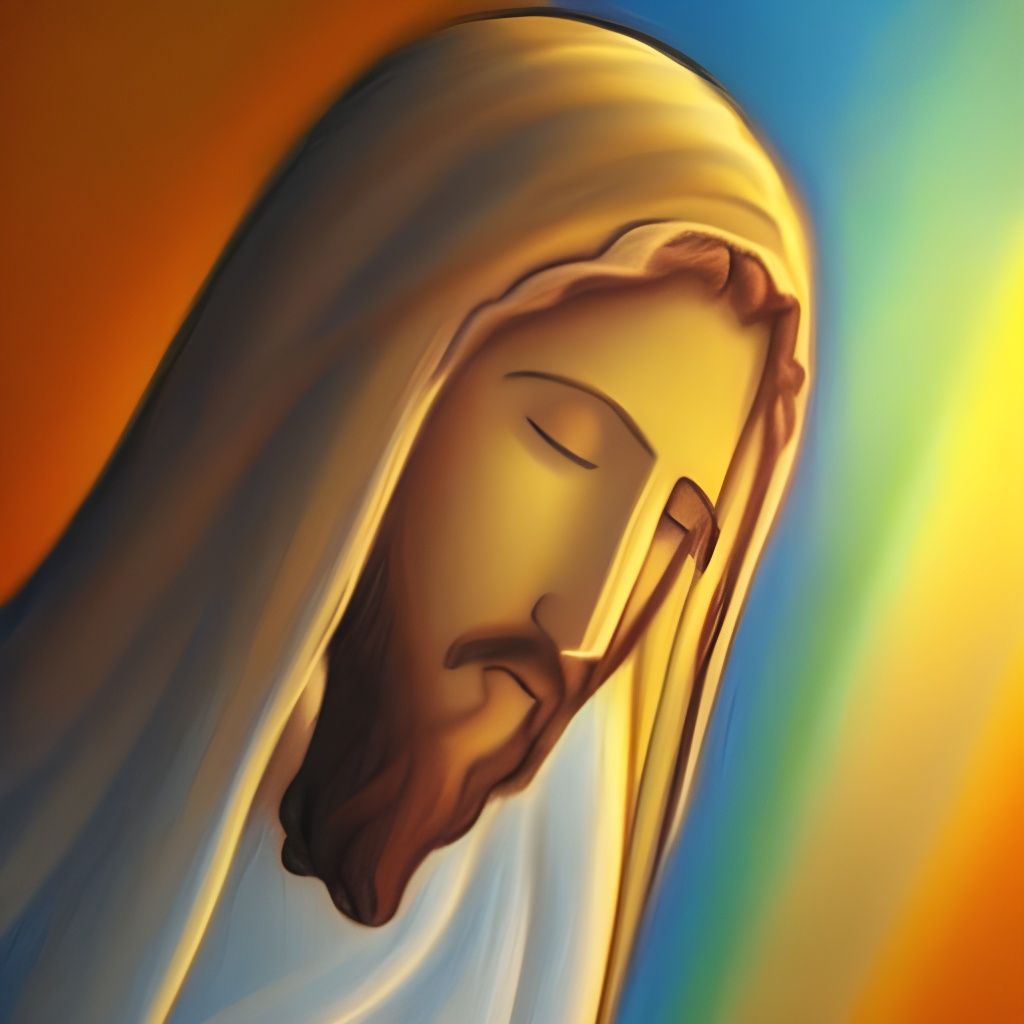 Pencil Sketch of Jesus with Divine Light