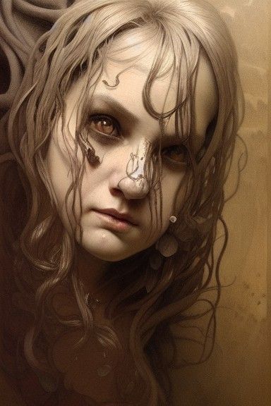 Sinister Portrait in Charcoal Style