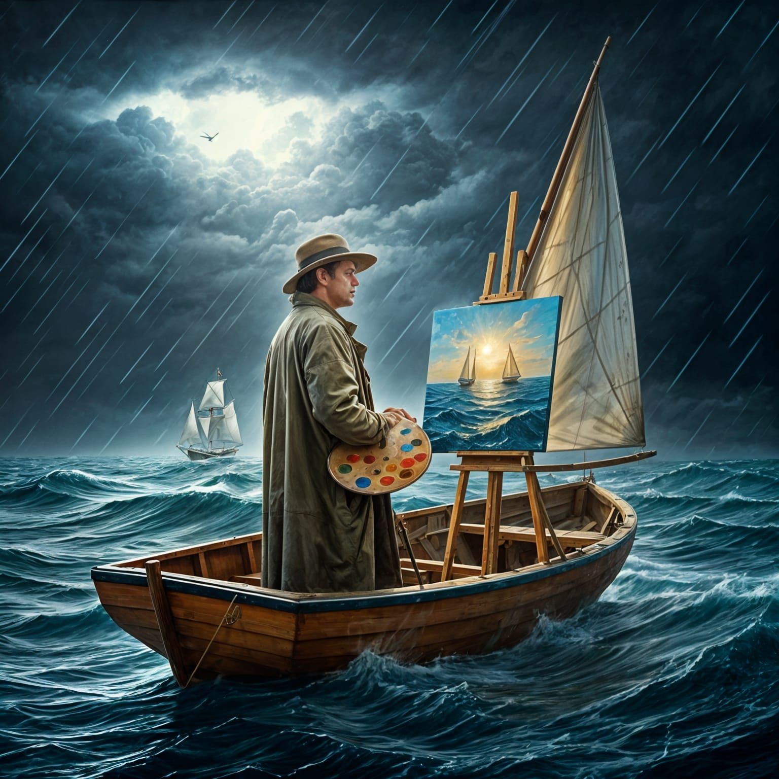 Stormy Seascape Masterpiece in Progress