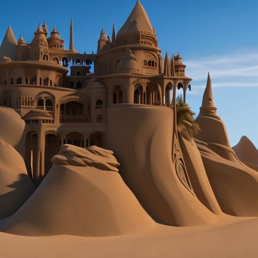 Rivendell Sand Sculpture: Detailed Matte Painting