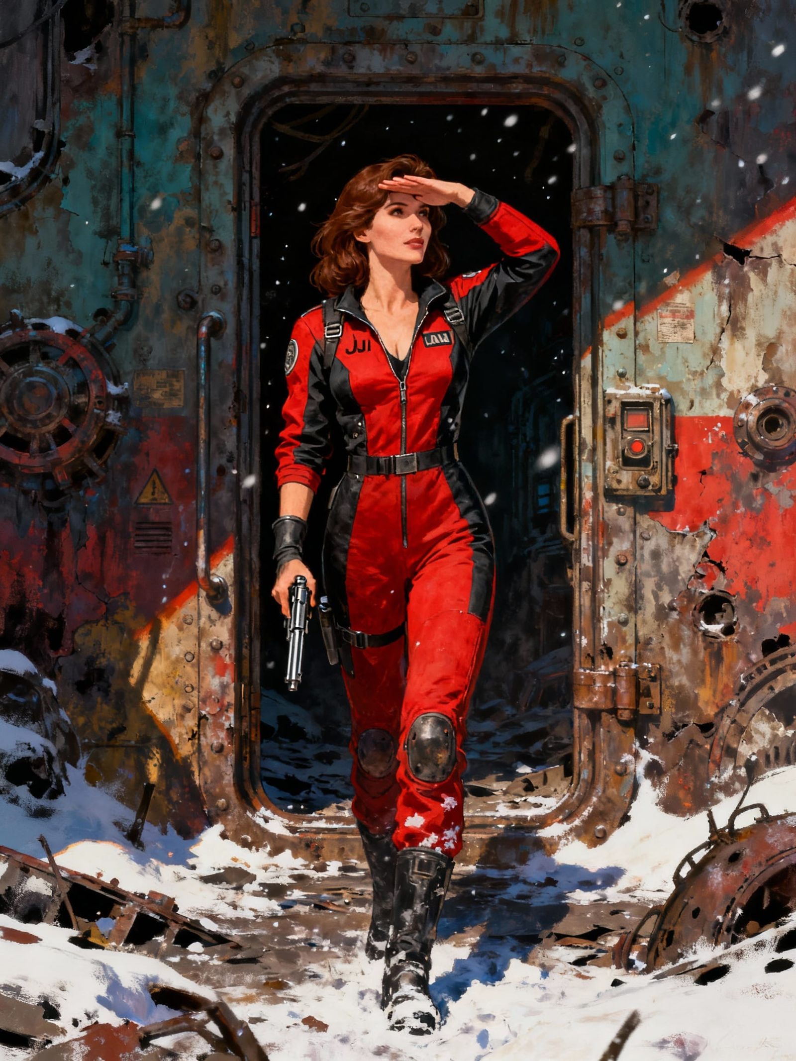 Vault Dweller Emerges into Post-Apocalyptic Winter