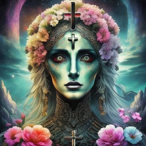 Surreal Floral Dreamscape in Full Color