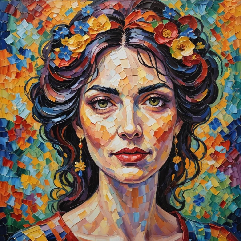 Expressionist Oil Painting with Impasto Texture