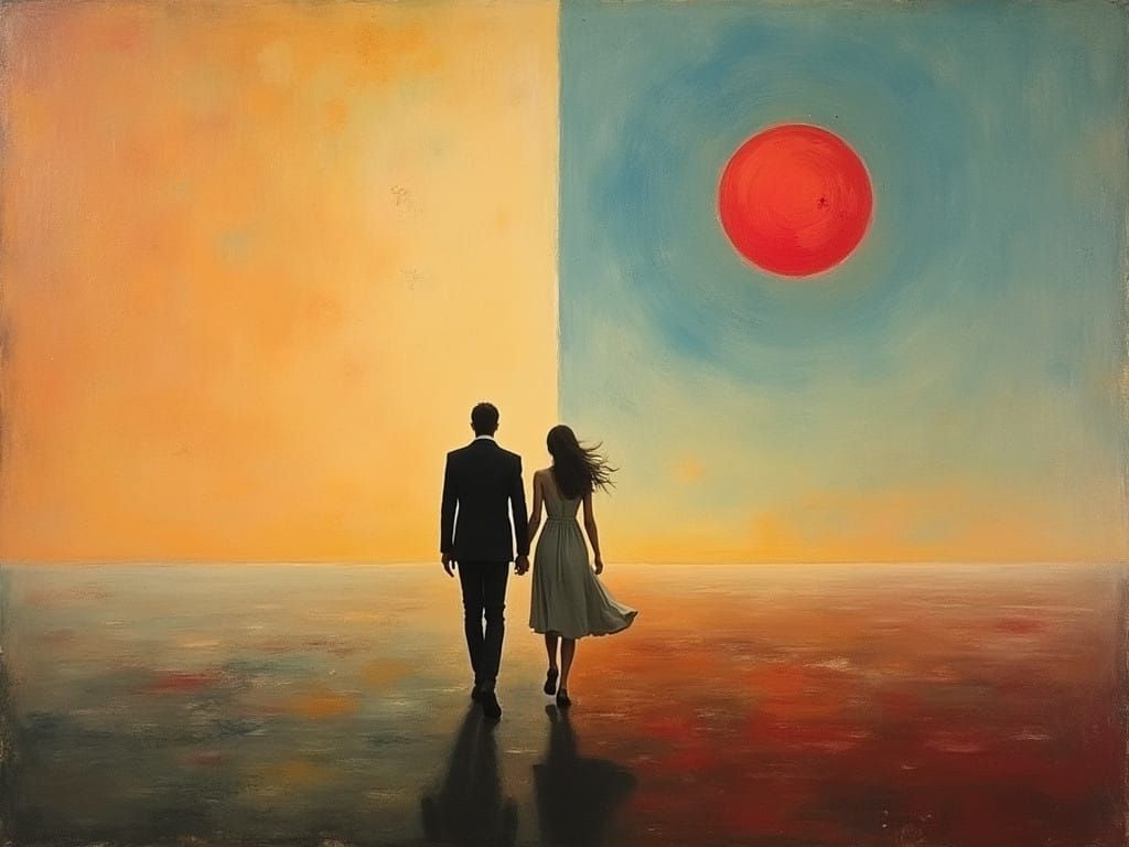 Couple Lost in Existential Metaphysical Landscape