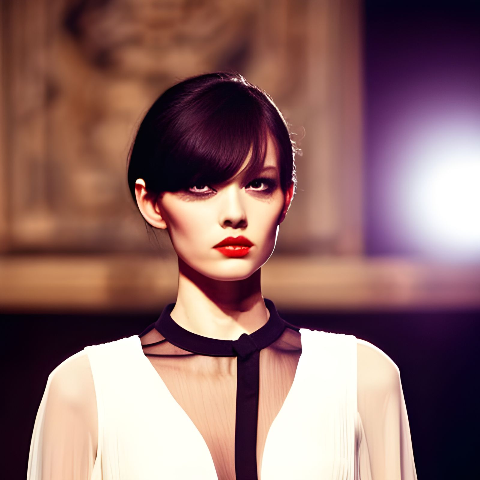 1960s Fashion Show See-Through Blouse by Avadon