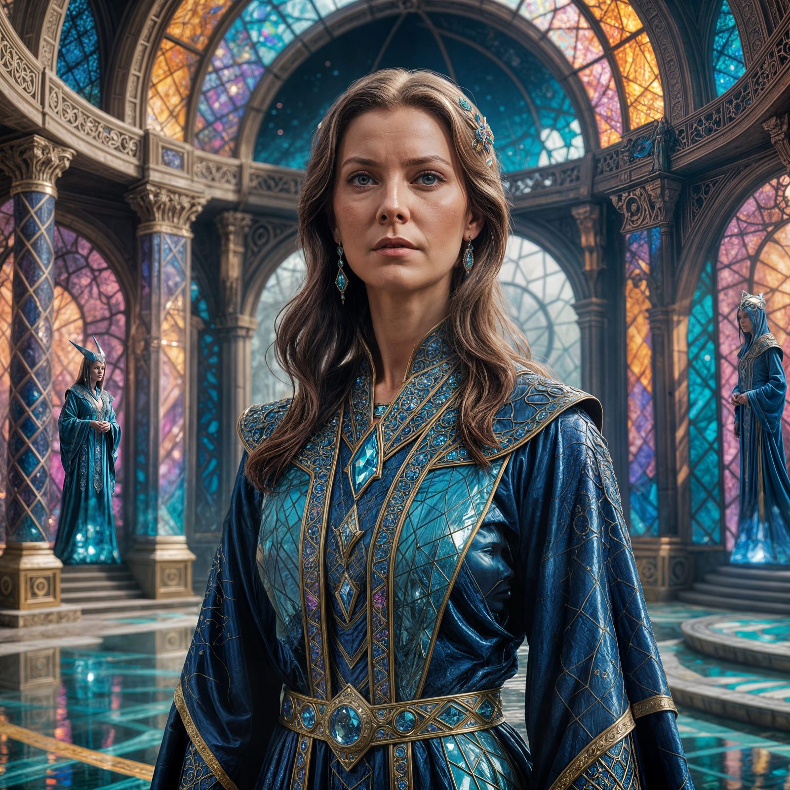 Delenn in a Stunning Minbari Robe in a Crystal Palace