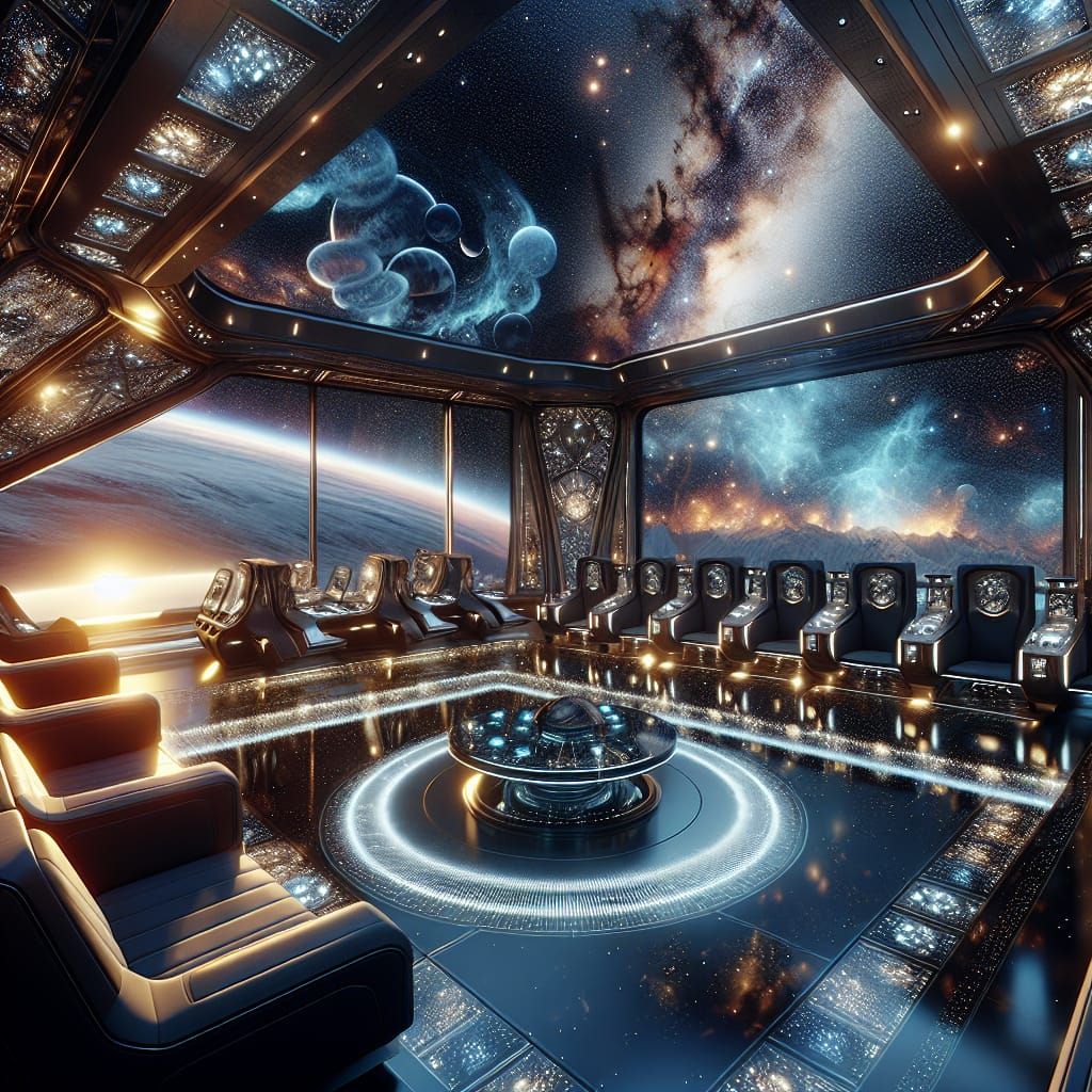 Afrofuturistic Executive Suite Concept Art in 8K