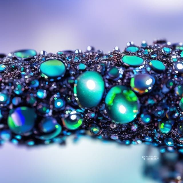Macro-Shot on Iridescent Nano-Drops II