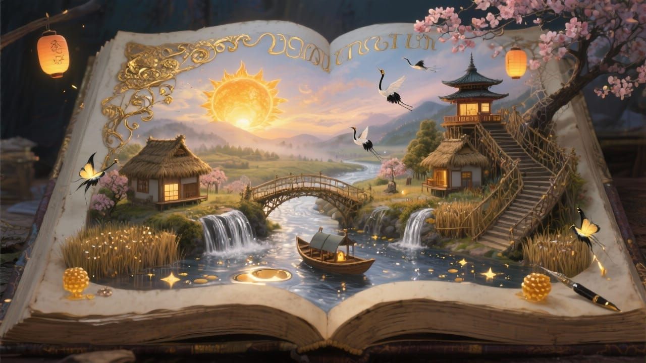 Miniature World Unfolds in Ancient Japanese Book