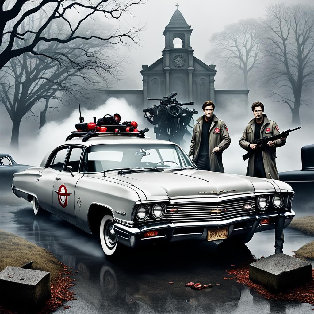 Supernatural Meets Ghostbusters in Anime Art Style