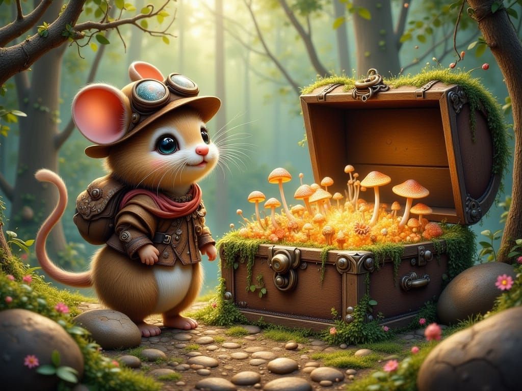 Mouse Adventurer Finds Mushroom Treasure Trove