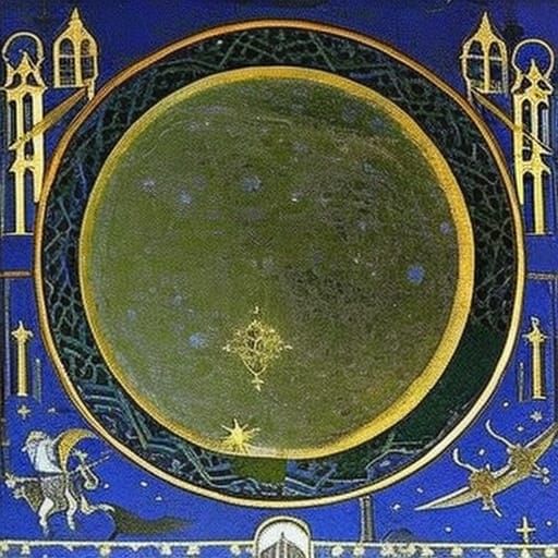 Visigothic Medieval Art Under Full Moon