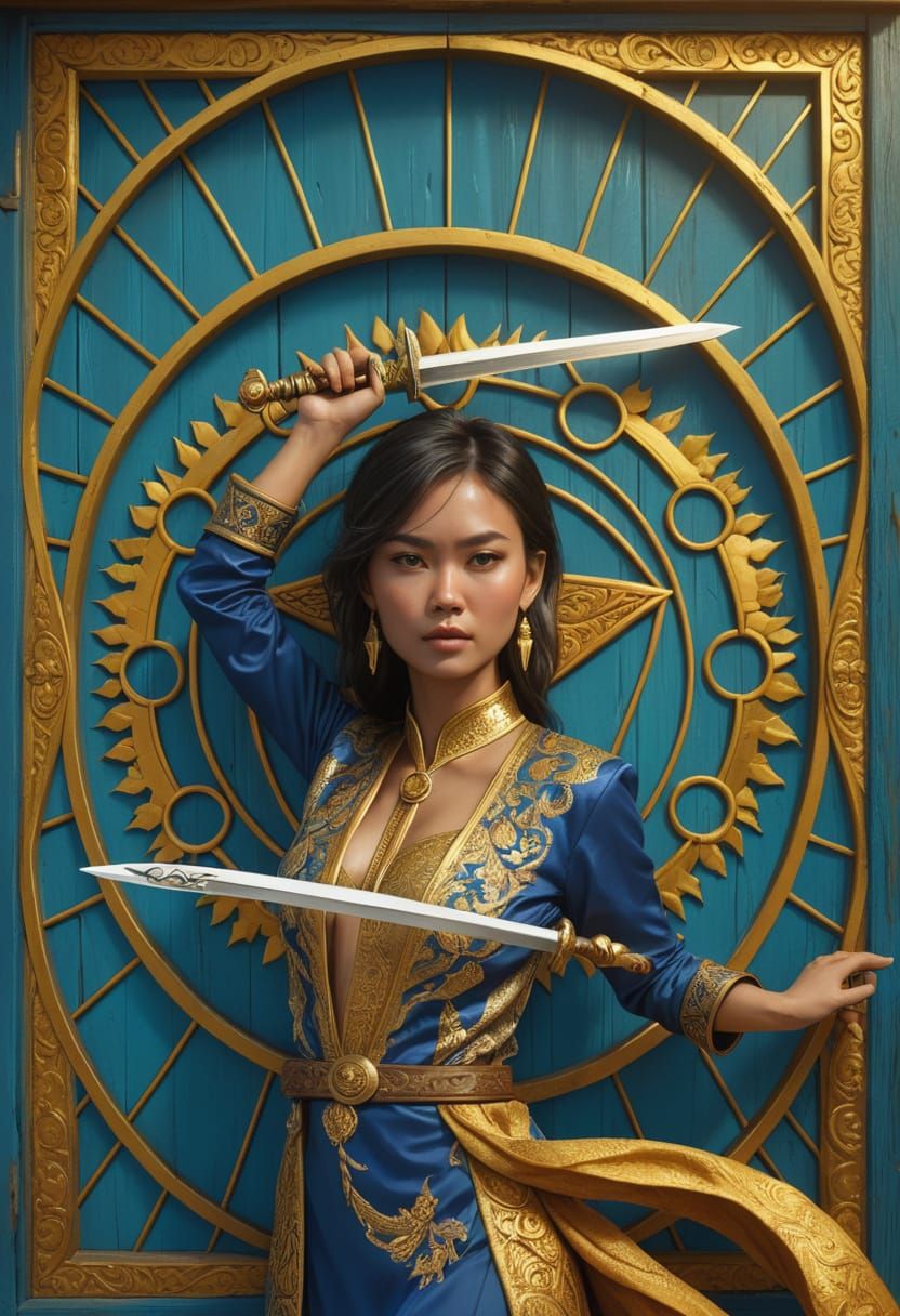 Southeast Asian Goddess of Water in Regal Attire