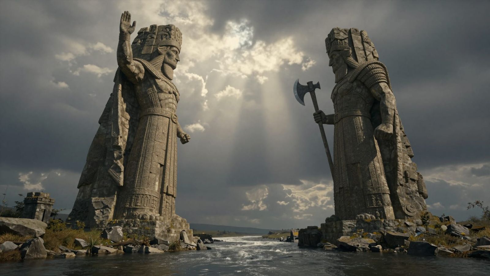 The Argonath: Epic Statues on the River Anduin