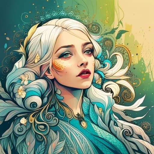 Luminous Queen of Fairies Digital Painting