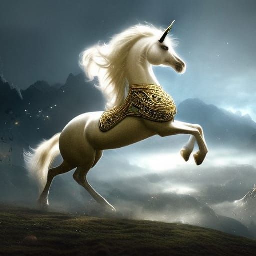 Majestic Unicorn in Epic Cinematic Digital Art