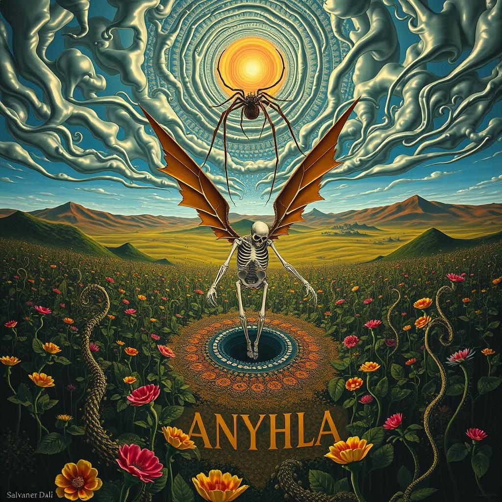 Surreal Landscape with Elastic Flora, Dalí Style