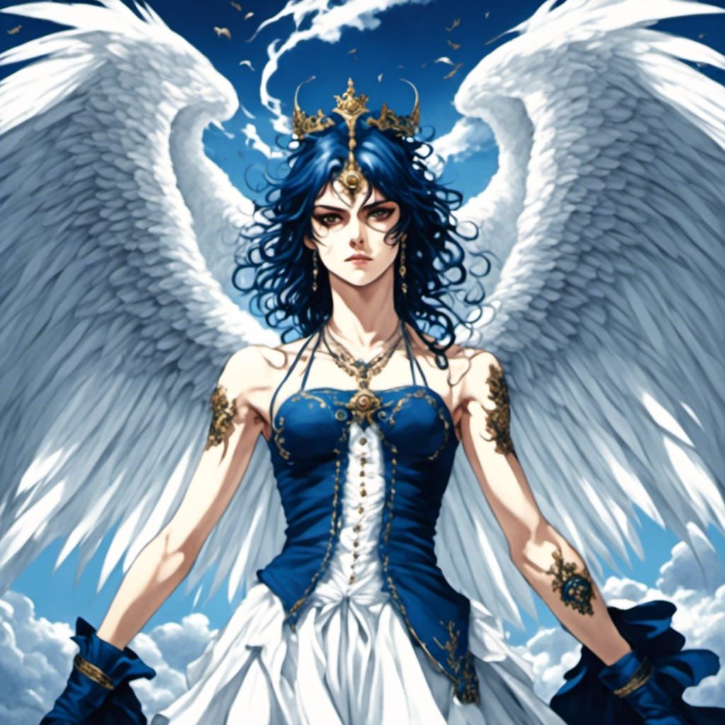 Sad Anime Angel in Broodiful Style