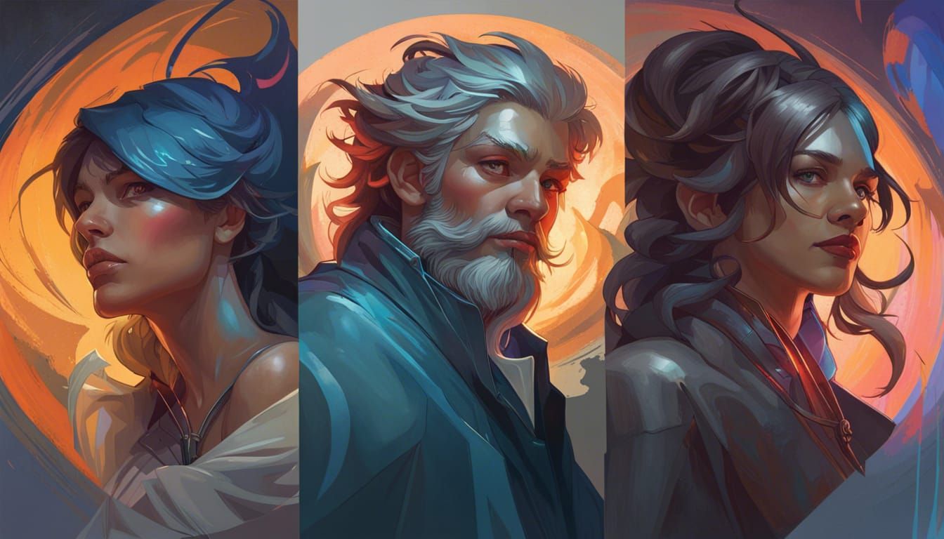 Doomsday Clock Portrait in Digital Art Style