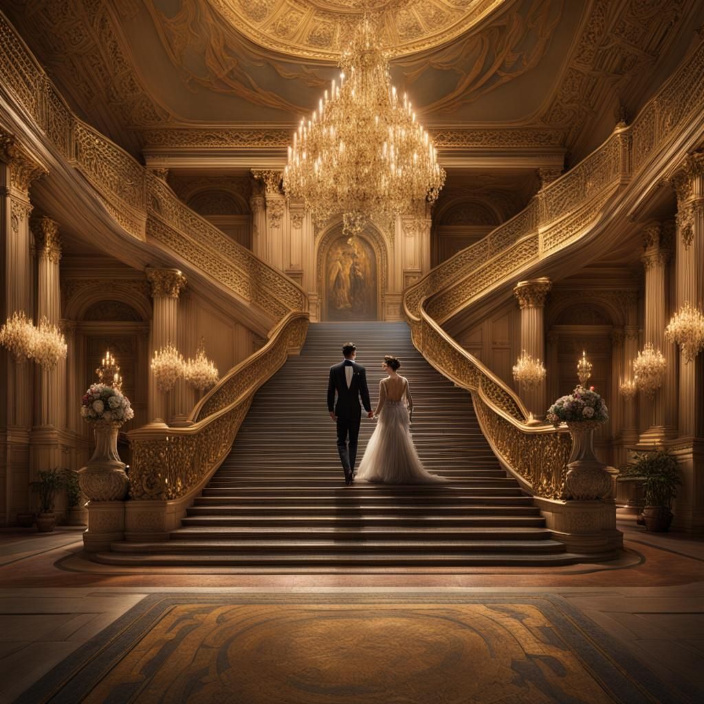 Opulent Grand Entrance with Ornate Architecture