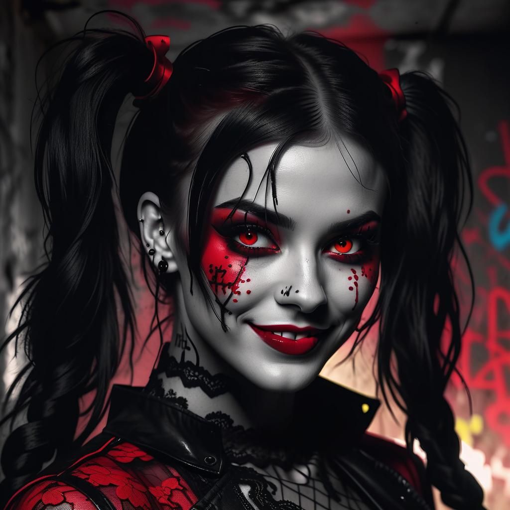 Gothic Woman Dancing in Urbex Bunker