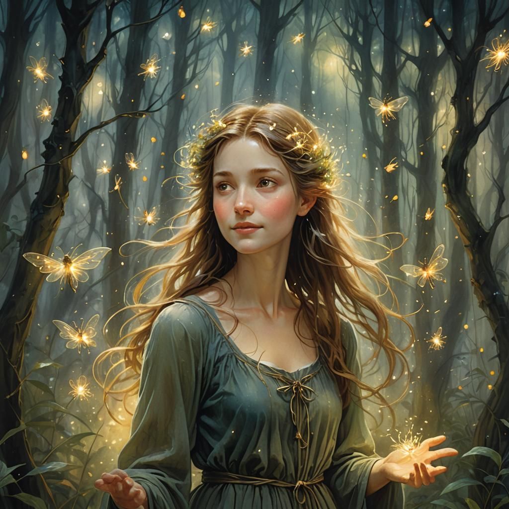 Enchanting Forest Scene Inspired by Brian Froud and Alan Lee