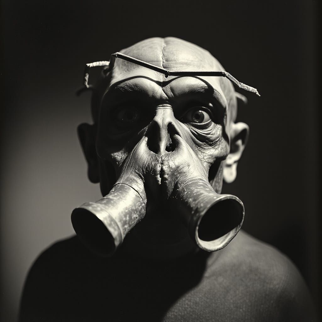 Grotesque Ant-Eater Mouth in Photogravure Style