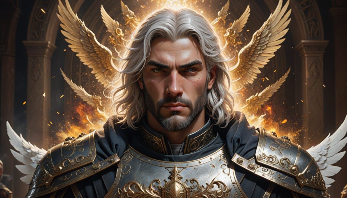 Surreal Shield of Angels in Elysian Glory