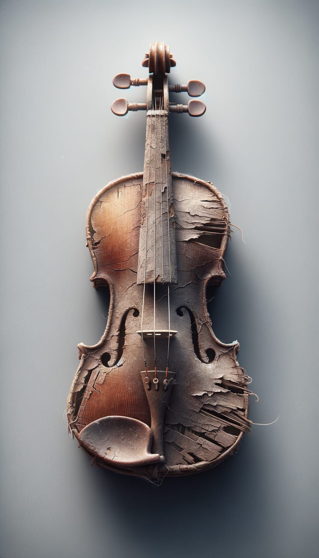 Vintage Violin with Distressed Charm