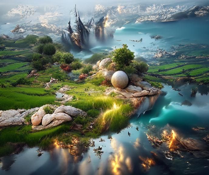 Fantasy Worlds Generated by AI