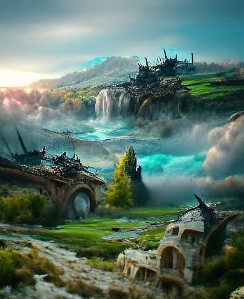 Epic Fantasy Landscape in Cinematic Style
